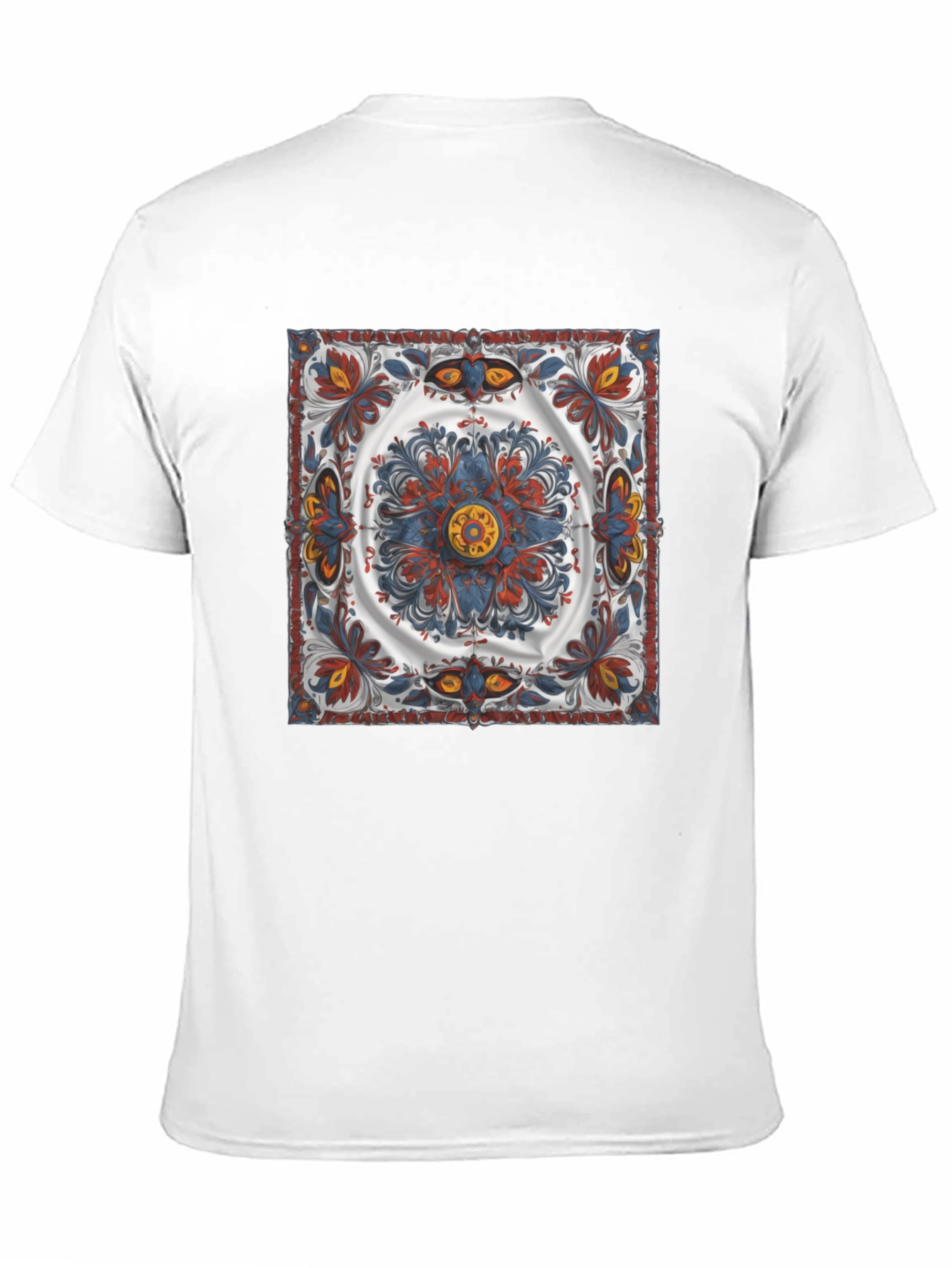 Ornamental Pattern Graphic Tee - Black