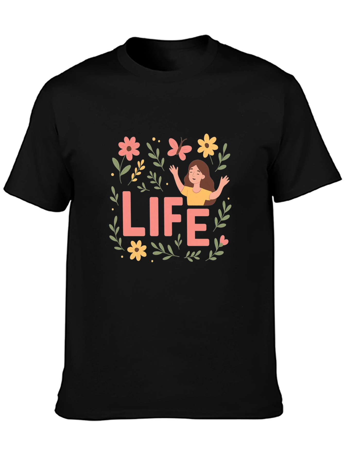 Life Graphic Tee - Positive Vibes Shirt