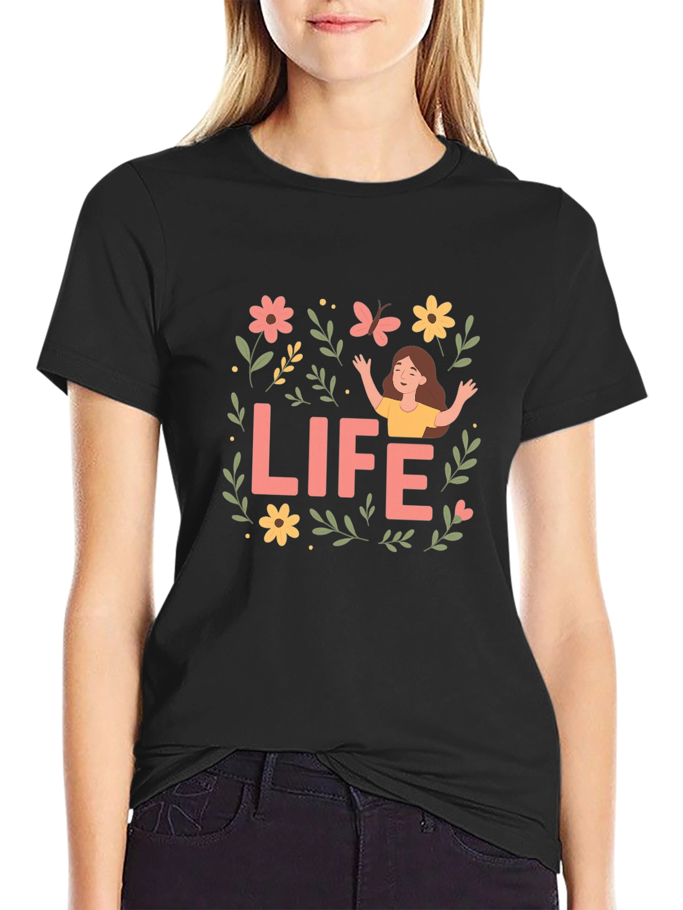 Life Graphic Tee - Positive Vibes Shirt