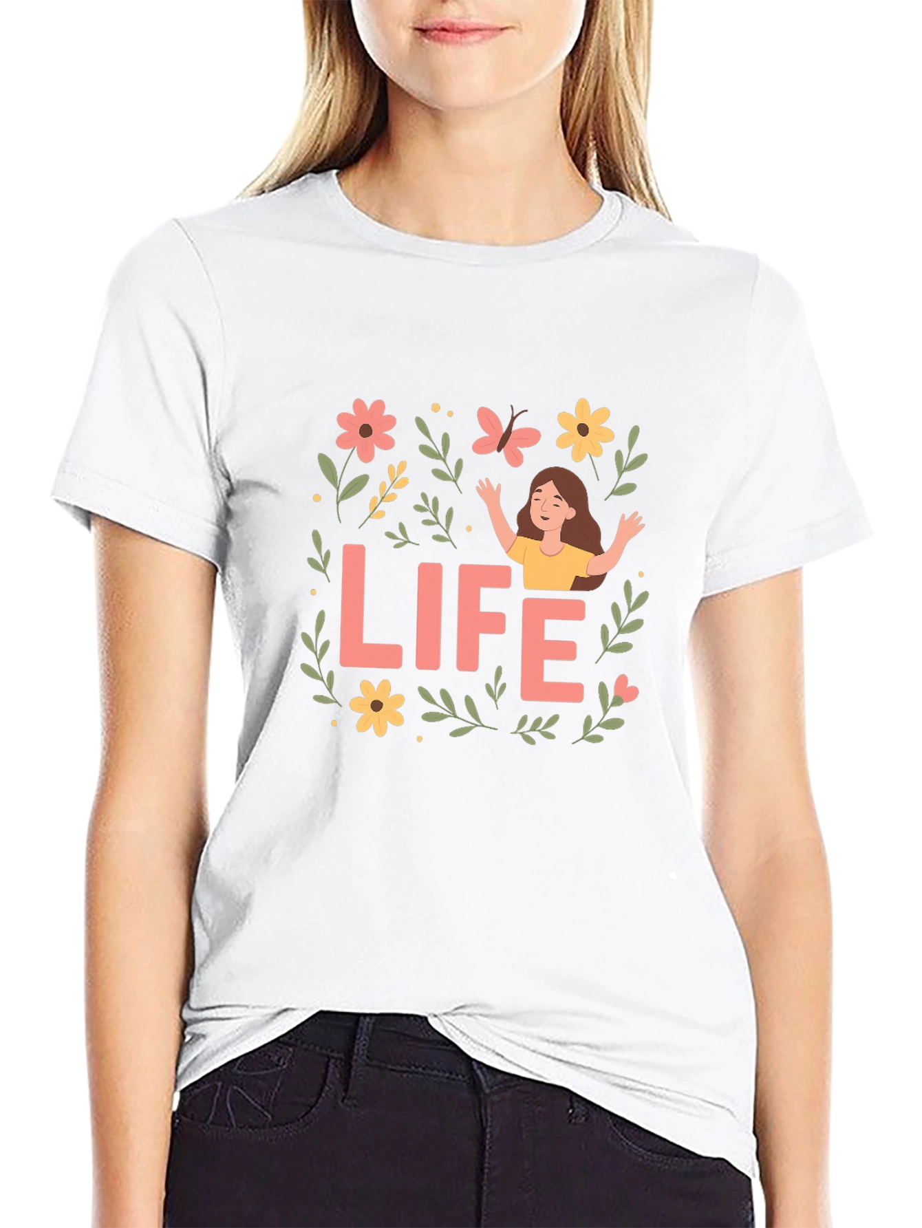 Life Graphic Tee - Positive Vibes Shirt