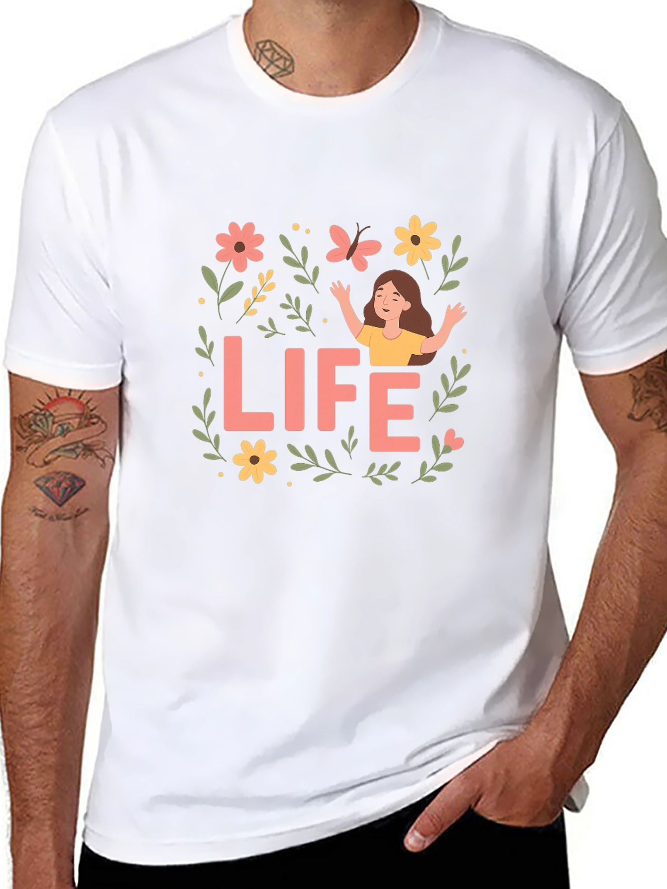 Life Graphic Tee - Positive Vibes Shirt