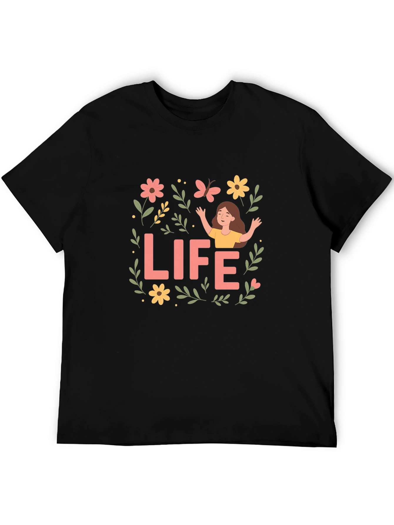 Life Graphic Tee - Positive Vibes Shirt