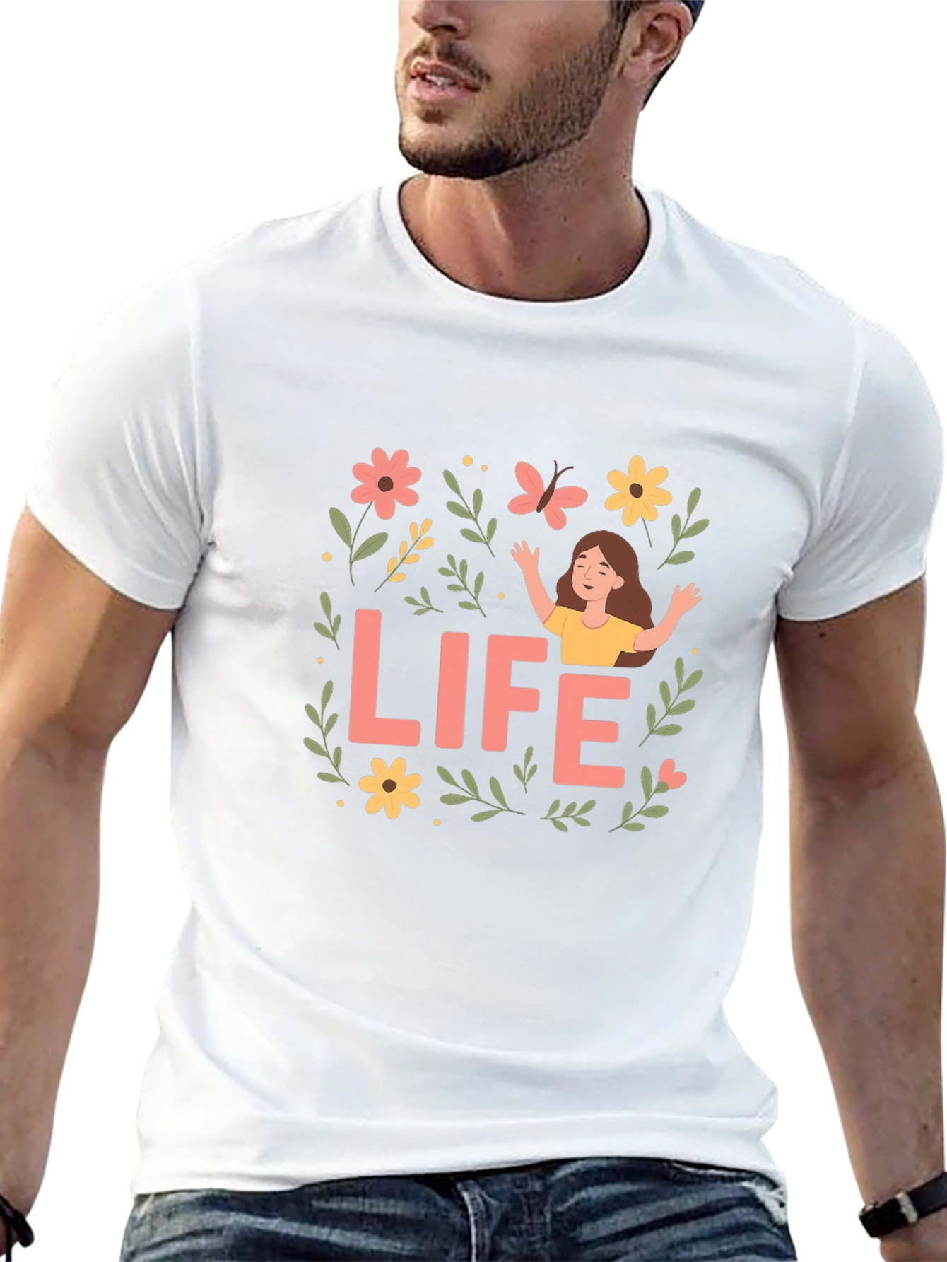 Life Graphic Tee - Positive Vibes Shirt