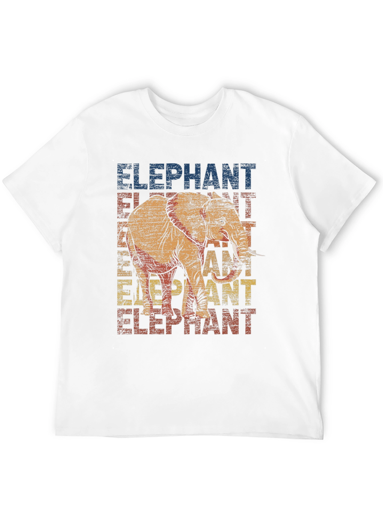 Elephant Graphic Print Black T-Shirt