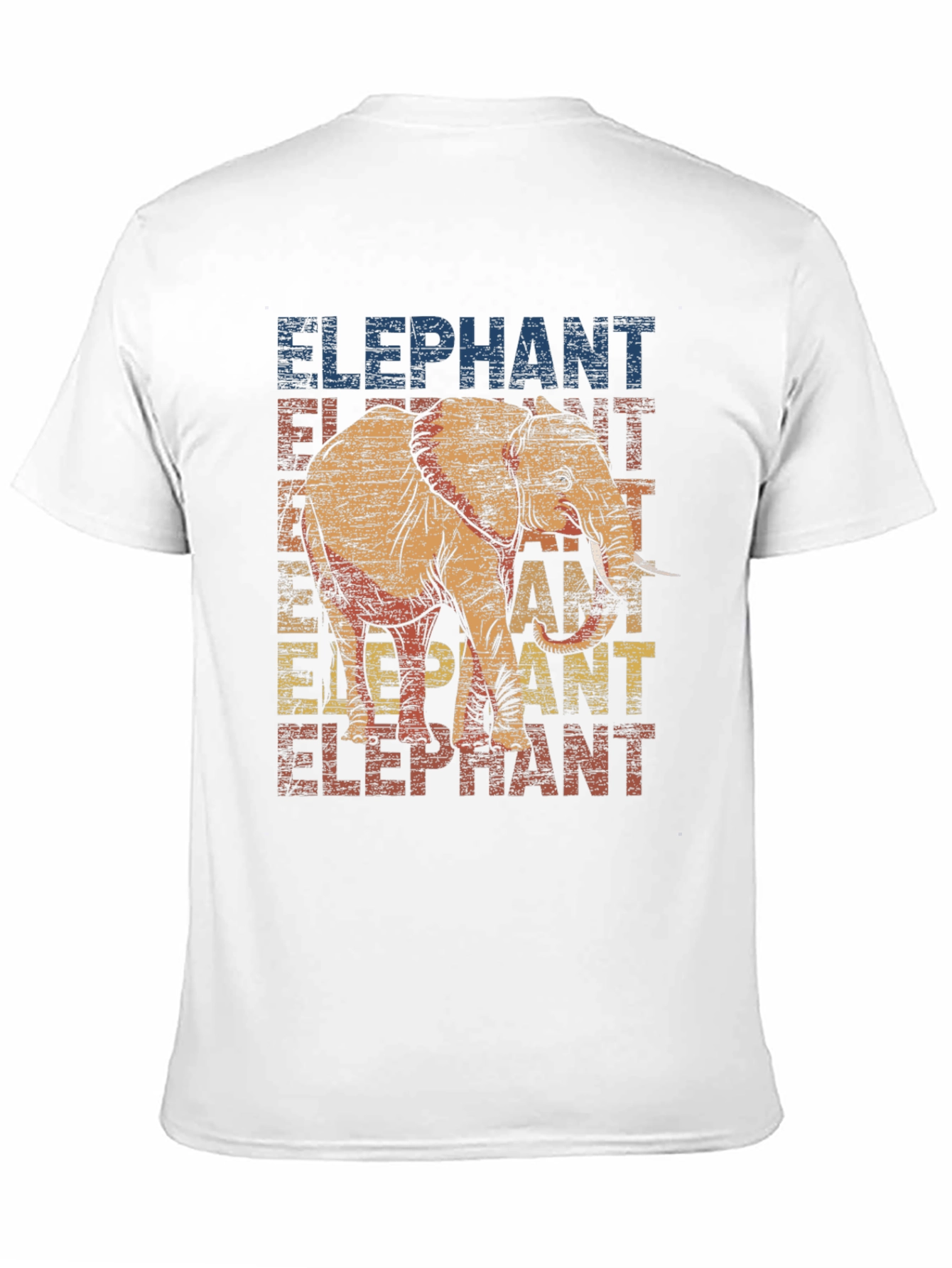 Elephant Graphic Print Black T-Shirt