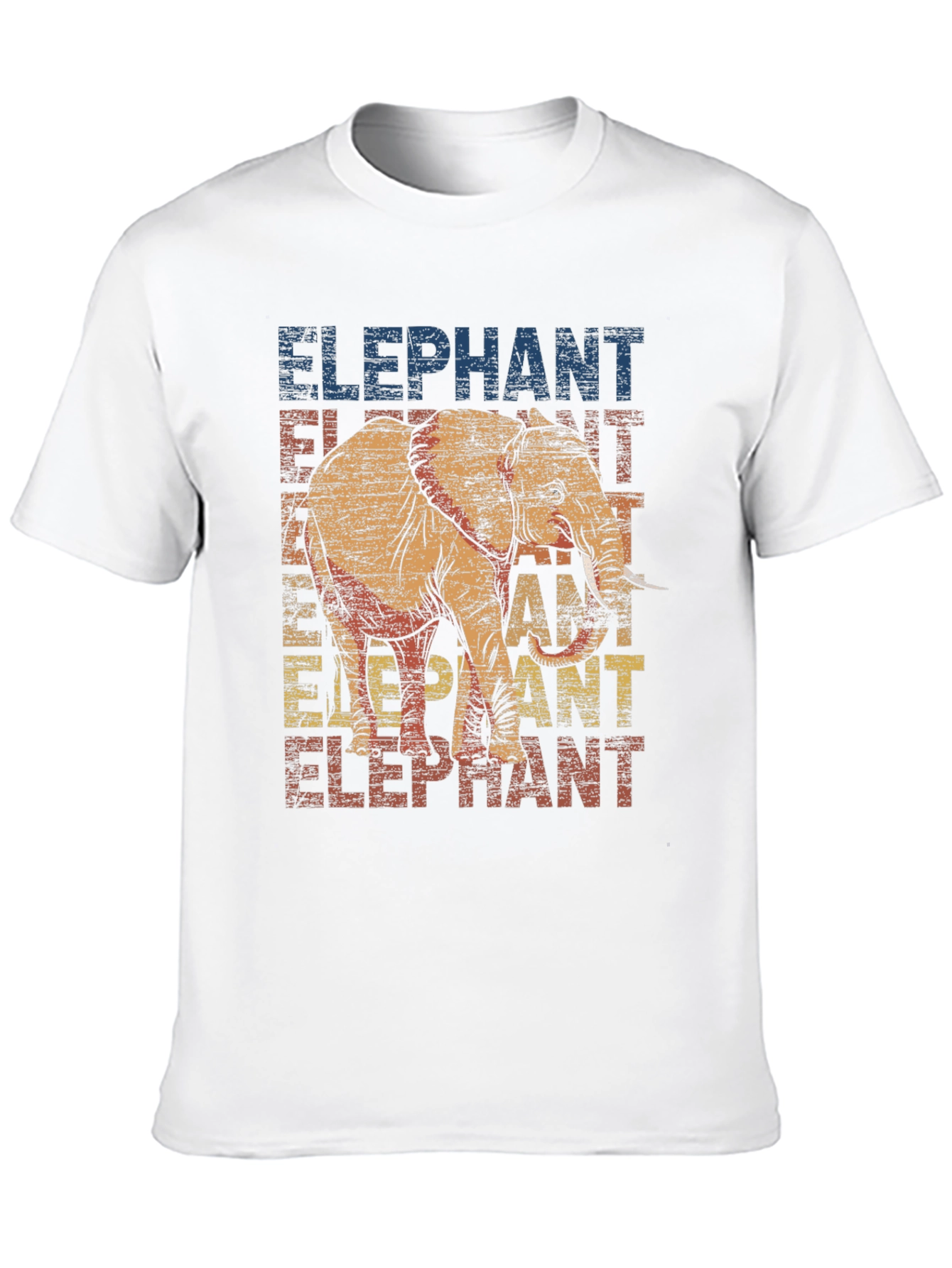 Elephant Graphic Print Black T-Shirt