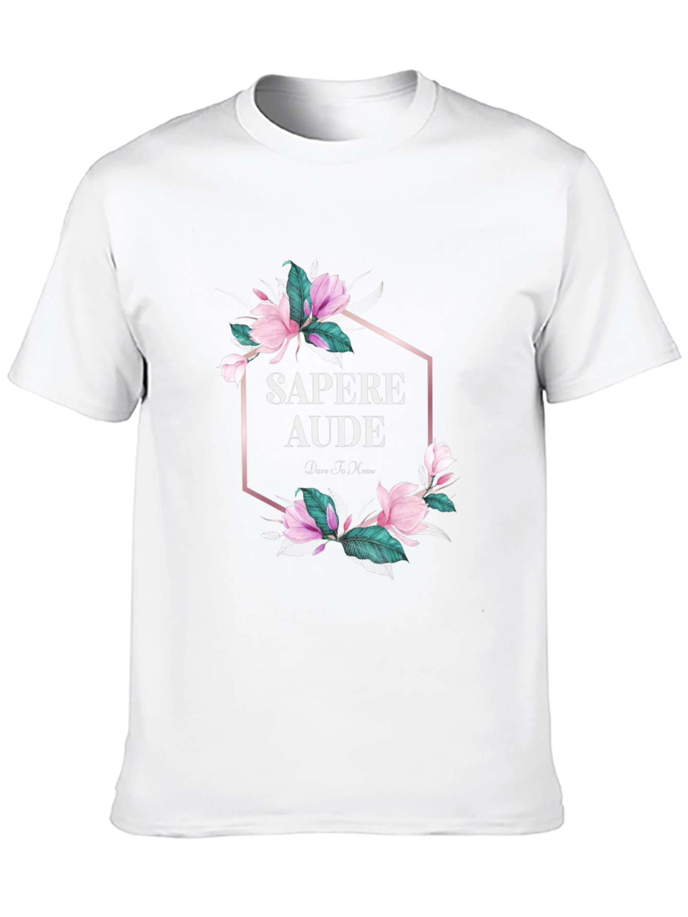 Sapere Aude Floral Graphic Black T-Shirt
