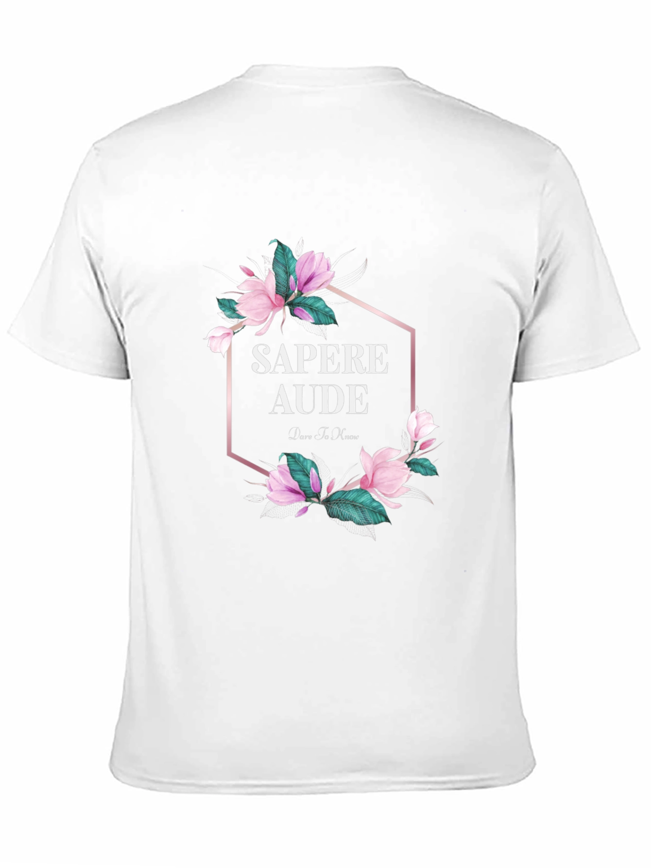 Sapere Aude Floral Graphic Black T-Shirt