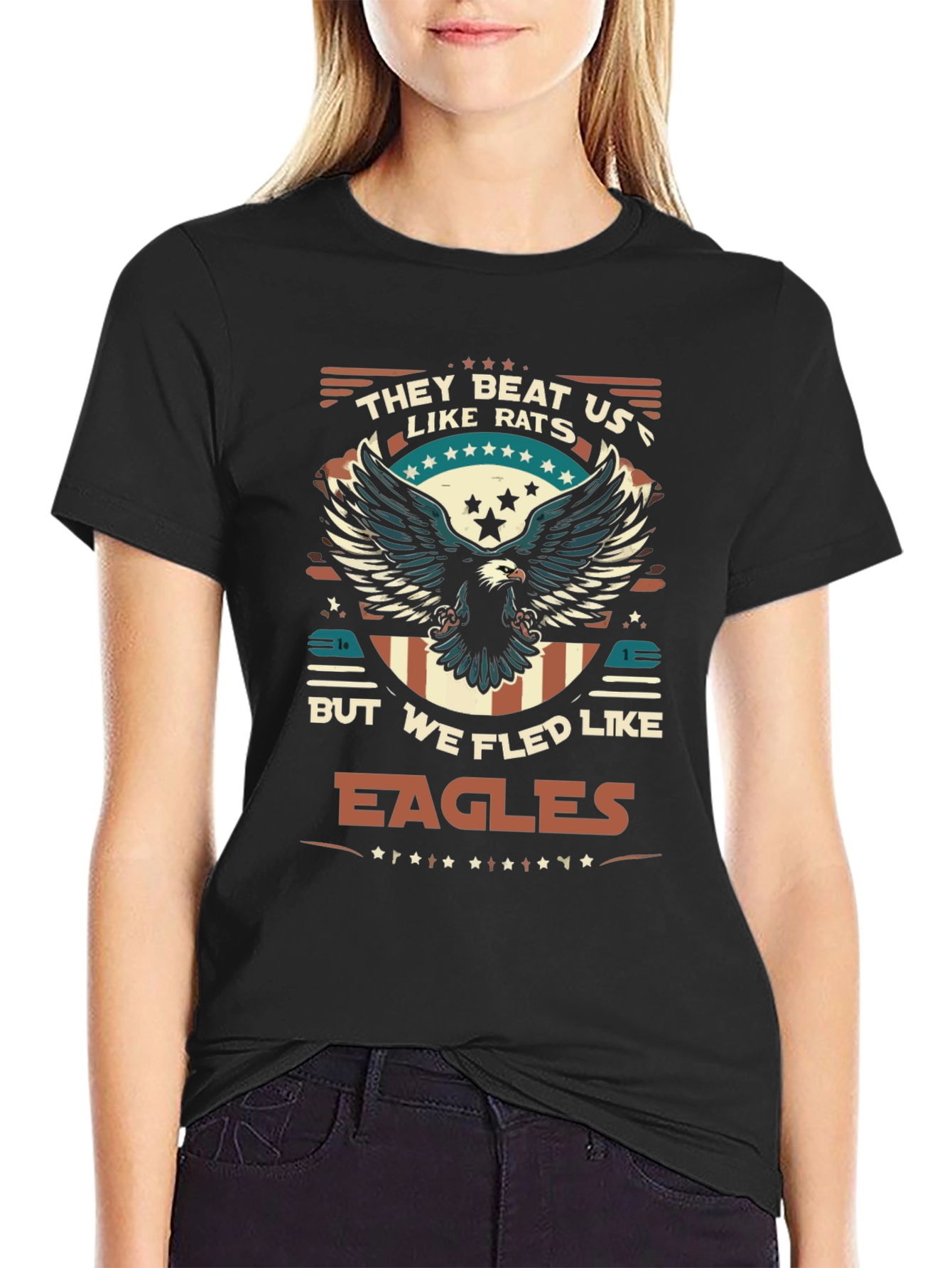 Patriotic Eagle Graphic T-Shirt