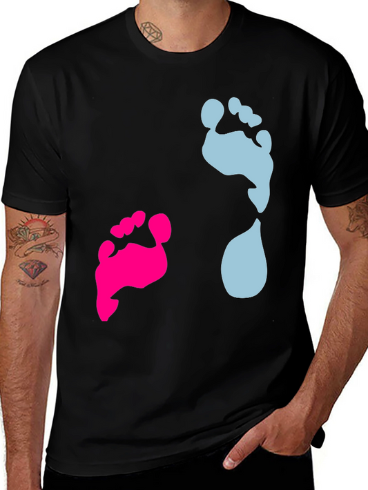 Gender Reveal Footprint T-Shirt: Boy or Girl?