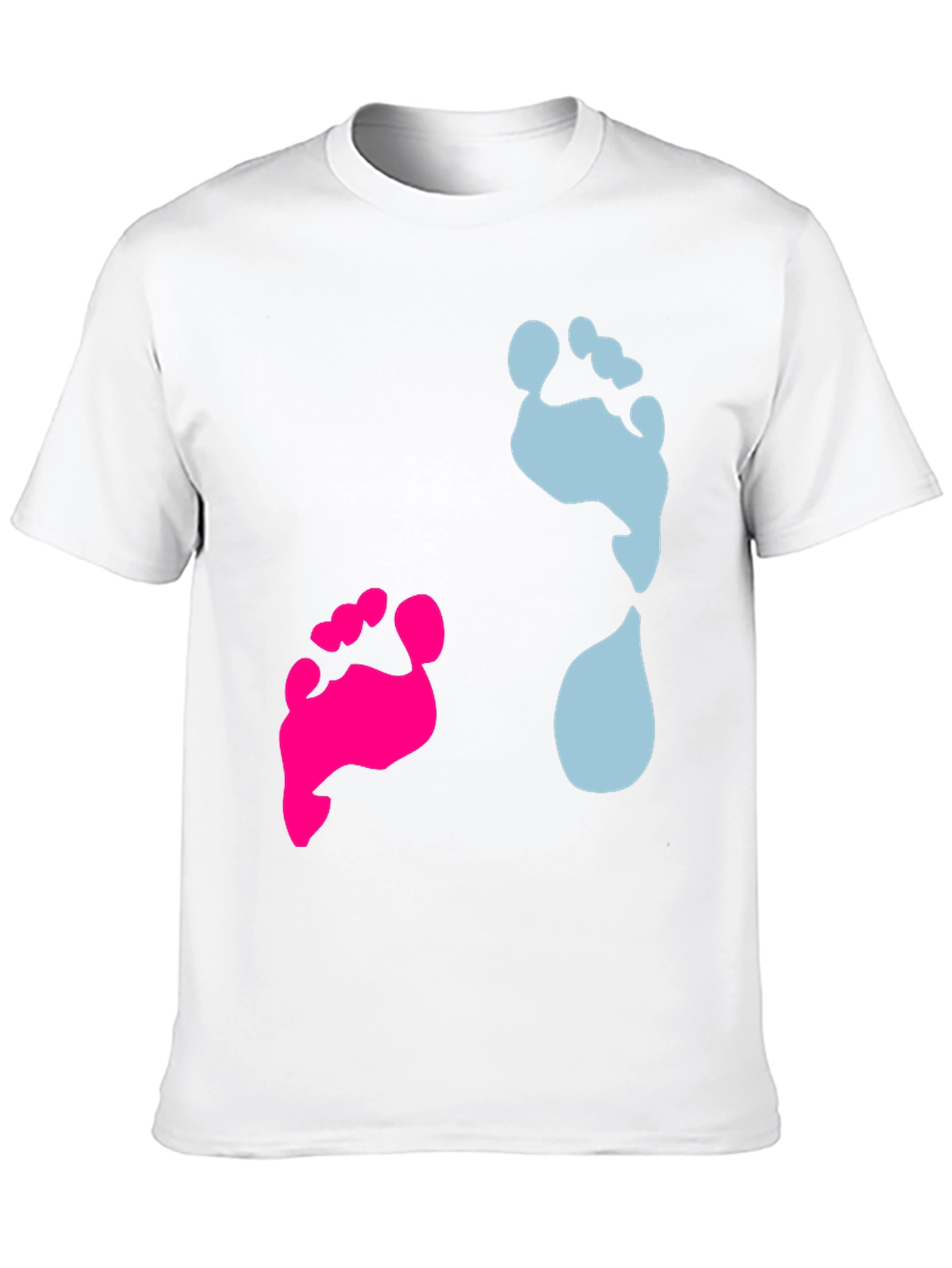 Gender Reveal Footprint T-Shirt: Boy or Girl?