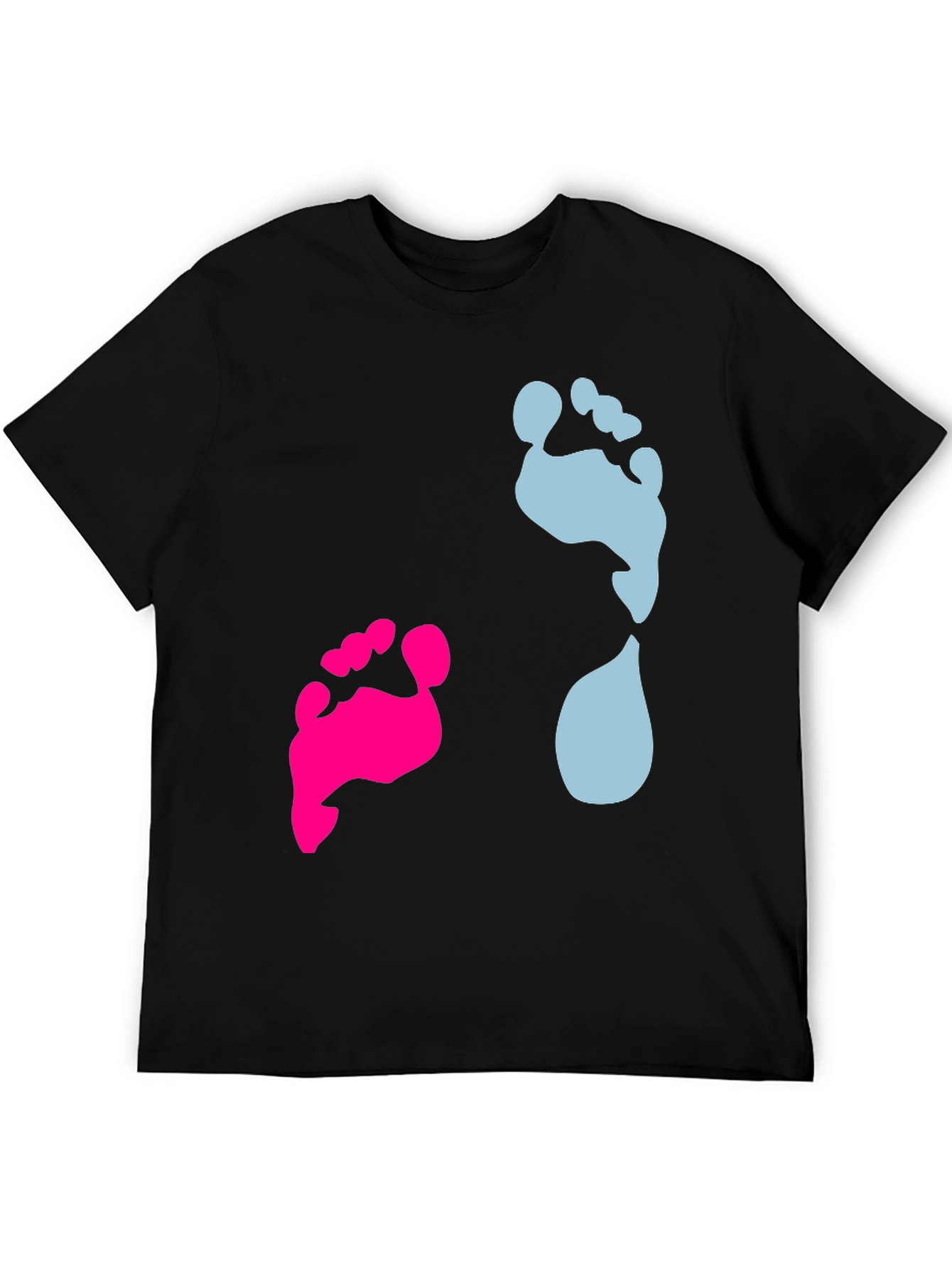 Gender Reveal Footprint T-Shirt: Boy or Girl?