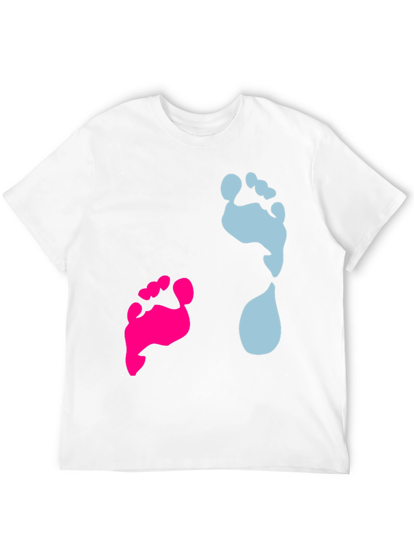 Gender Reveal Footprint T-Shirt: Boy or Girl?