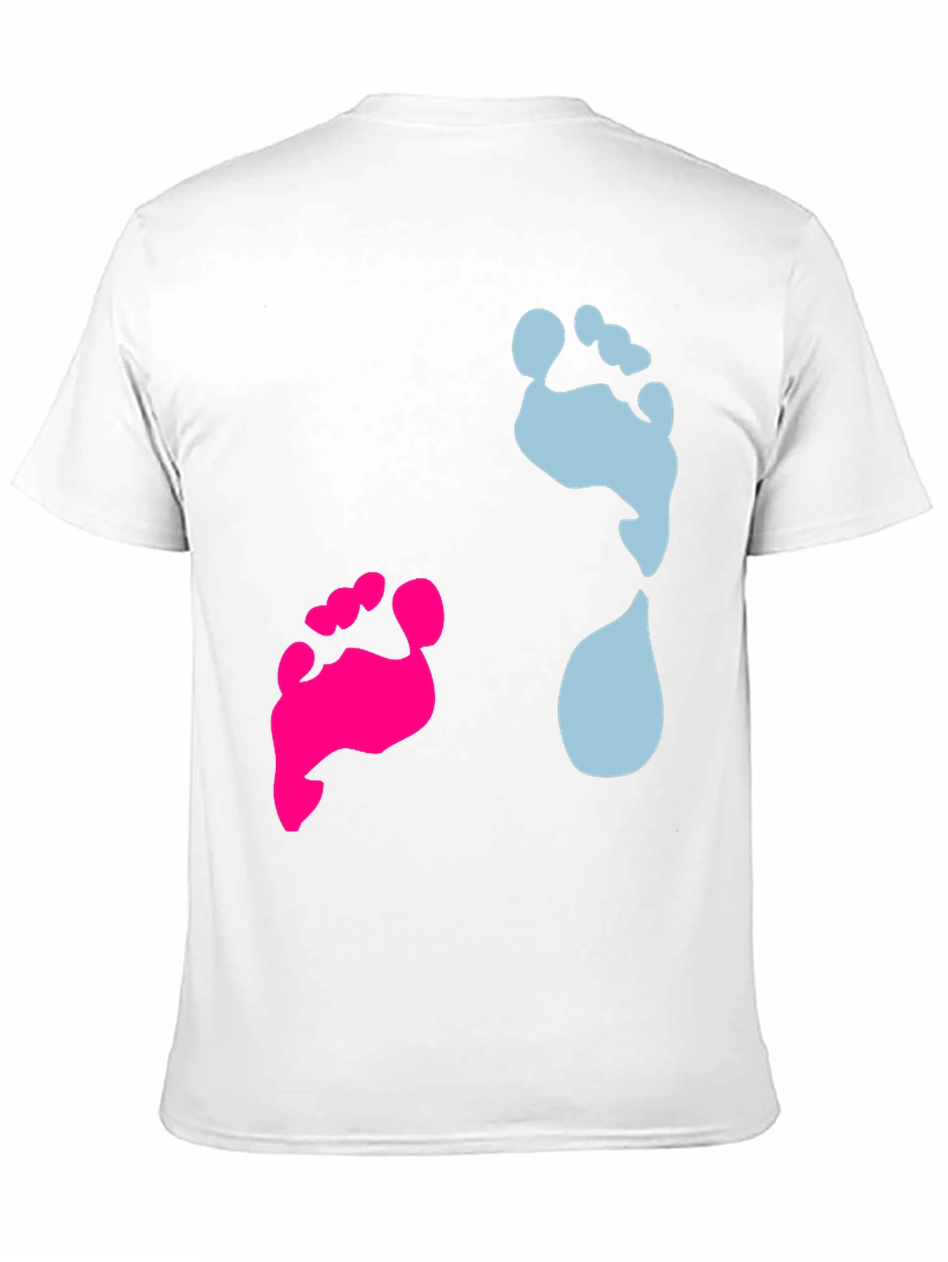 Gender Reveal Footprint T-Shirt: Boy or Girl?
