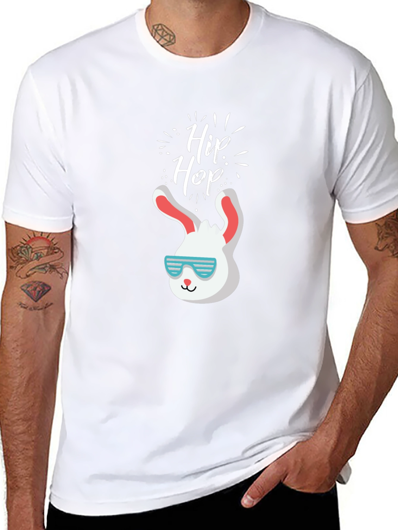 Hip Hop Easter Bunny T-Shirt - Cool Rabbit Tee