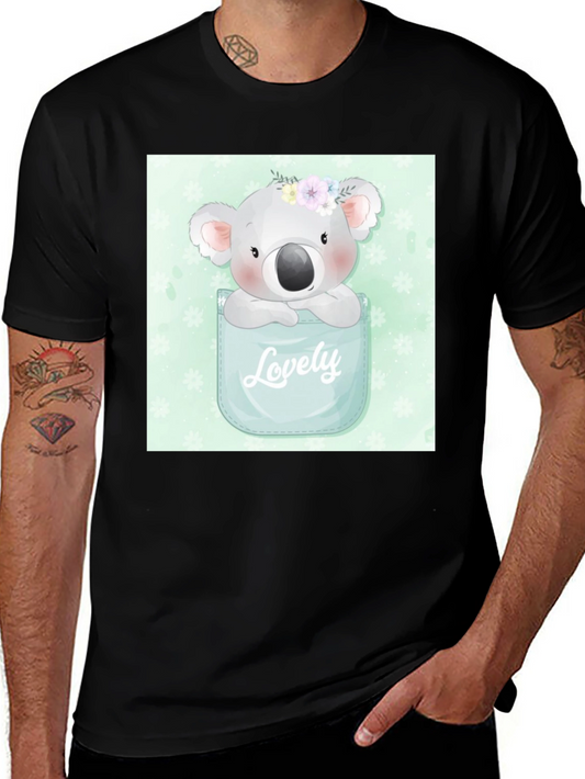 Koala Lovely Pocket T-Shirt - Adorable Graphic Tee