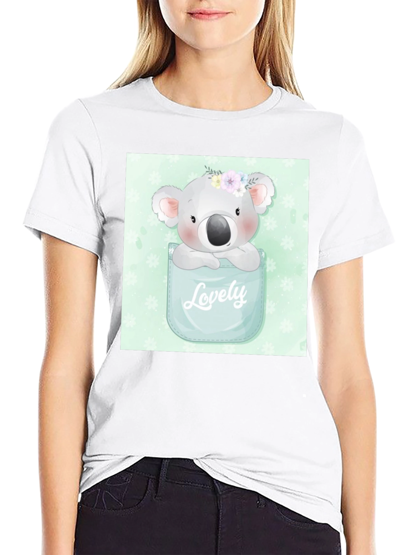 Koala Lovely Pocket T-Shirt - Adorable Graphic Tee