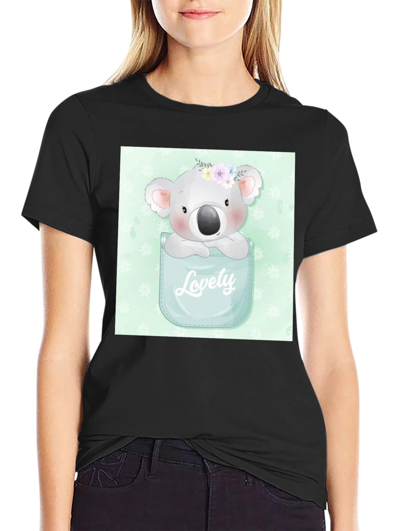 Koala Lovely Pocket T-Shirt - Adorable Graphic Tee