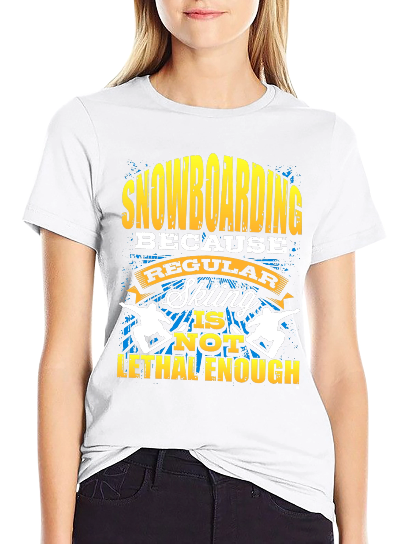 Snowboarding Lethal Enough Graphic Tee