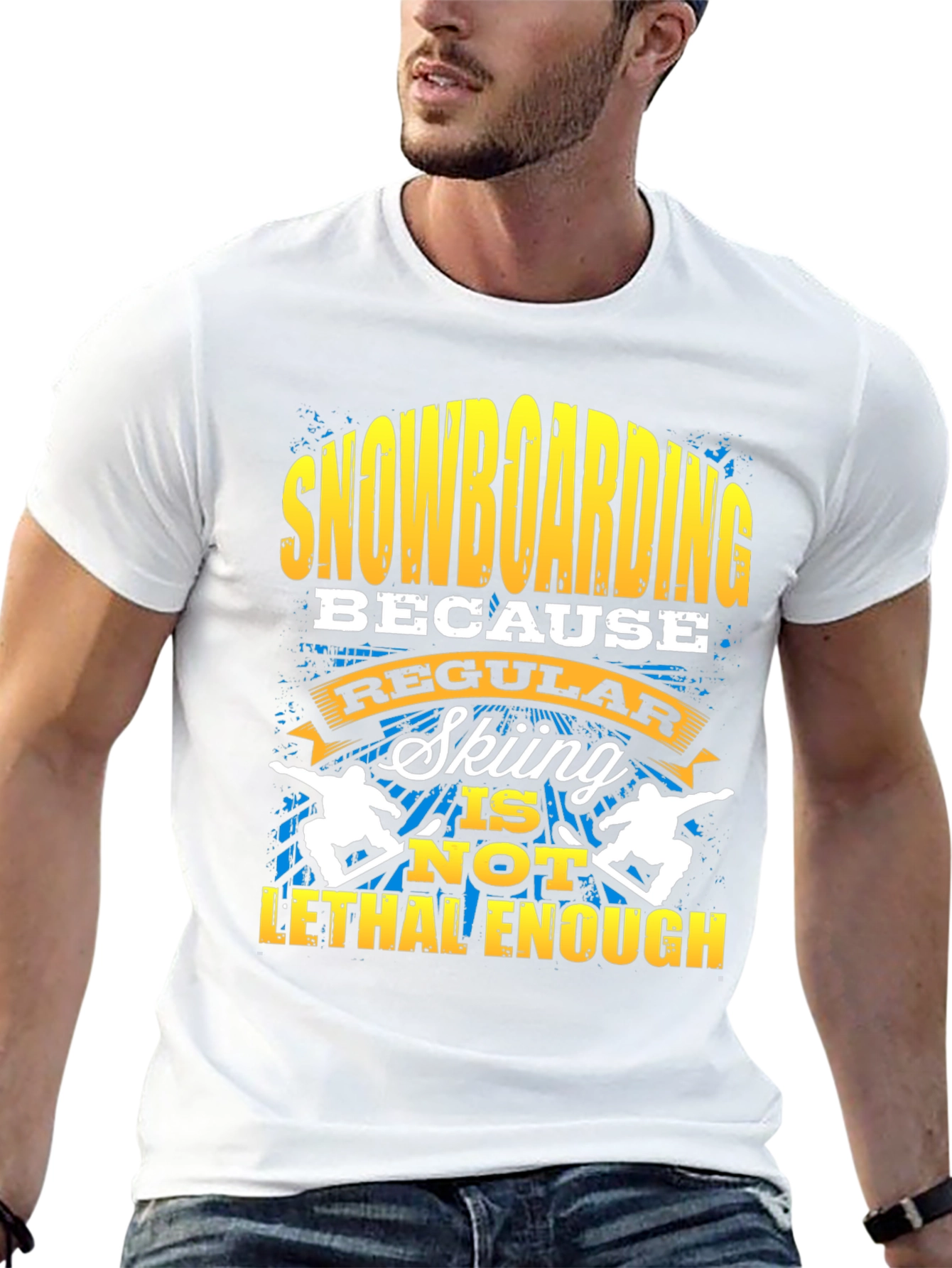 Snowboarding Lethal Enough Graphic Tee