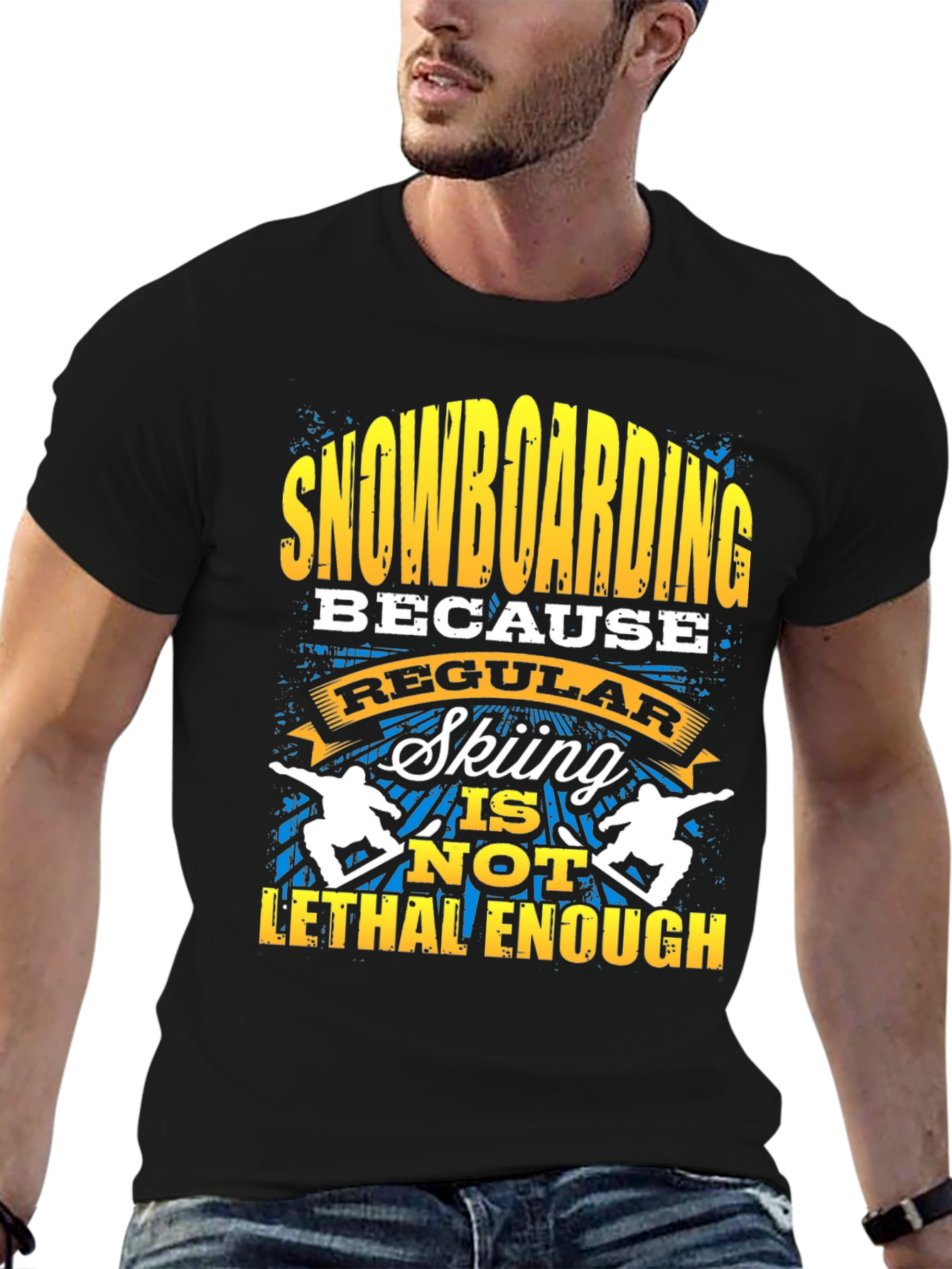 Snowboarding Lethal Enough Graphic Tee