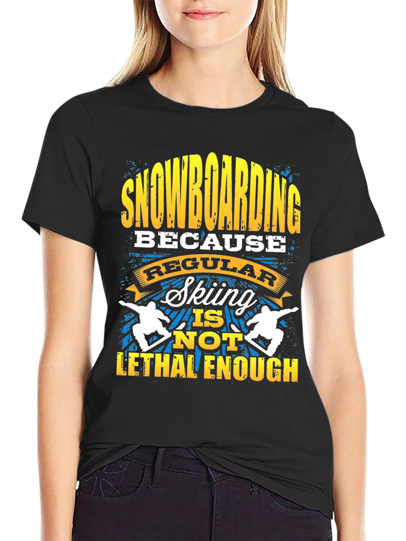 Snowboarding Lethal Enough Graphic Tee
