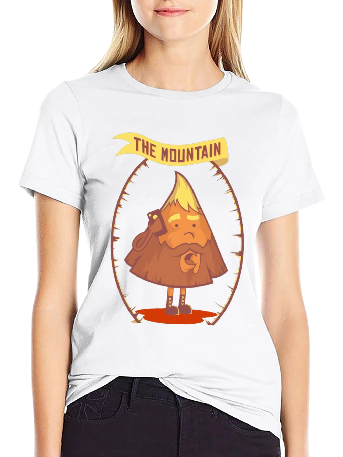 The Mountain Funny Cartoon Graphic T-Shirt