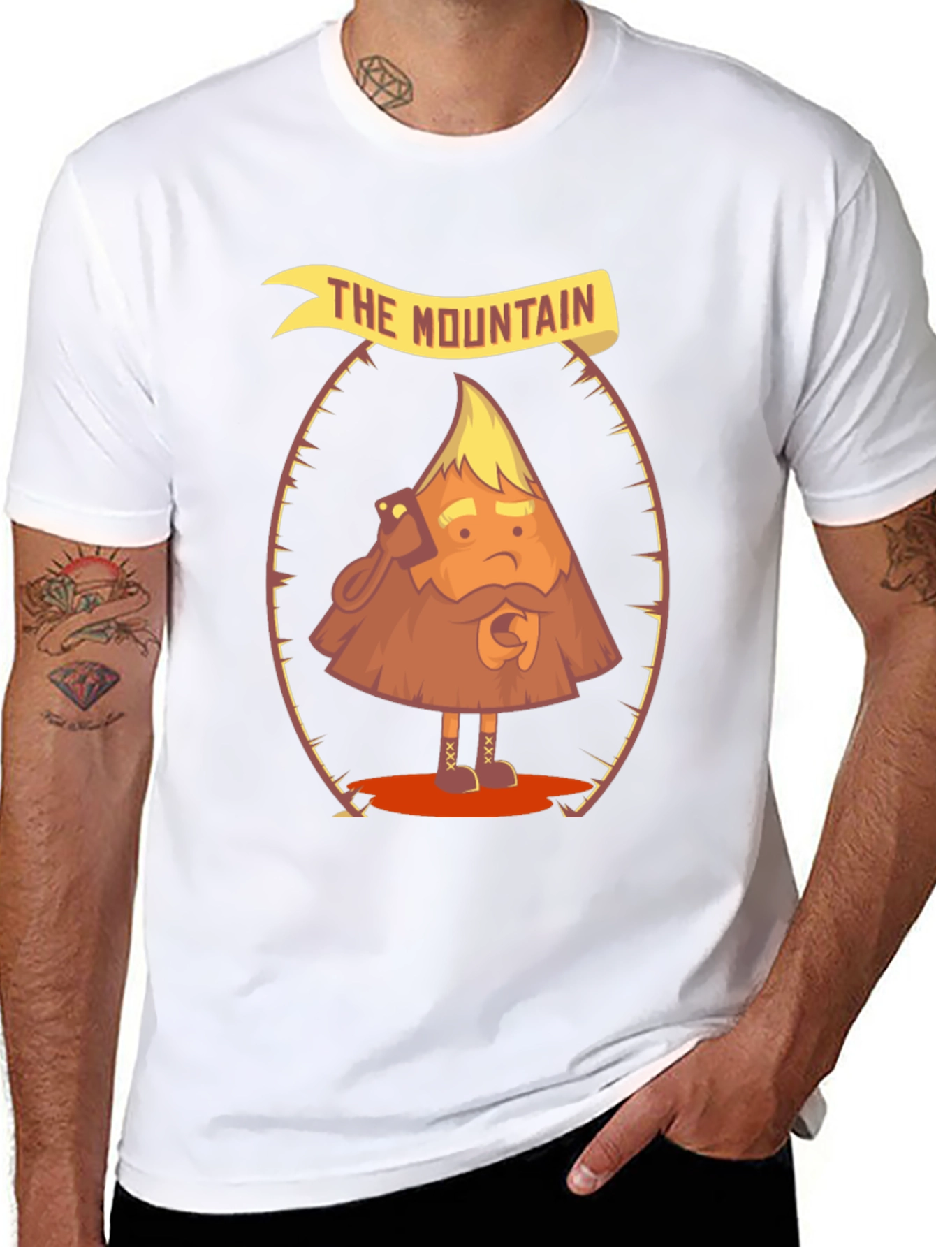 The Mountain Funny Cartoon Graphic T-Shirt