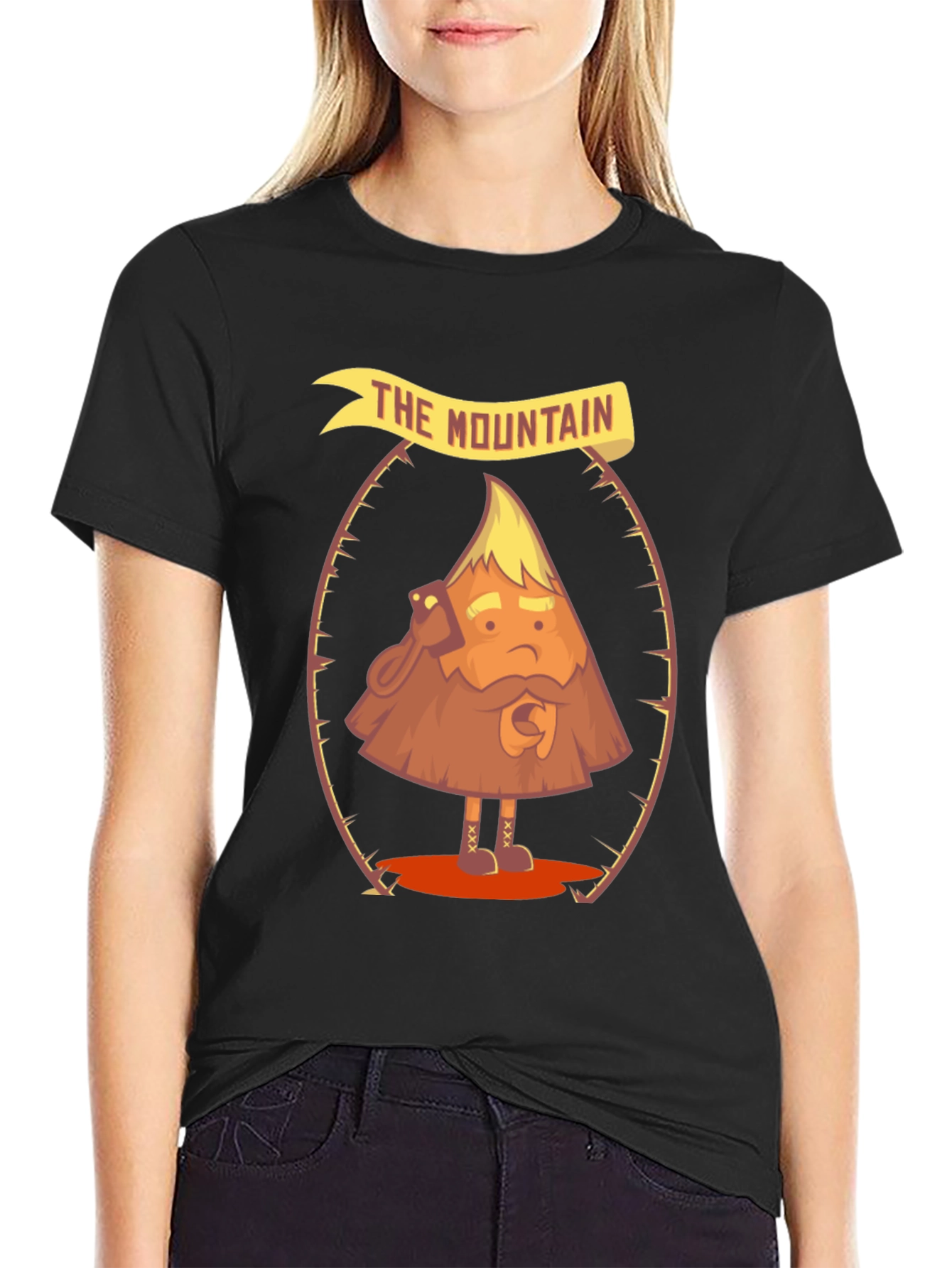 The Mountain Funny Cartoon Graphic T-Shirt