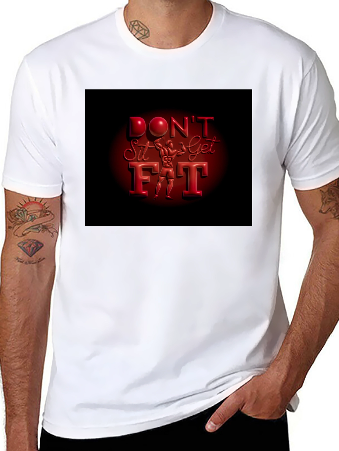 Dont Sit Get Fit Graphic Tee