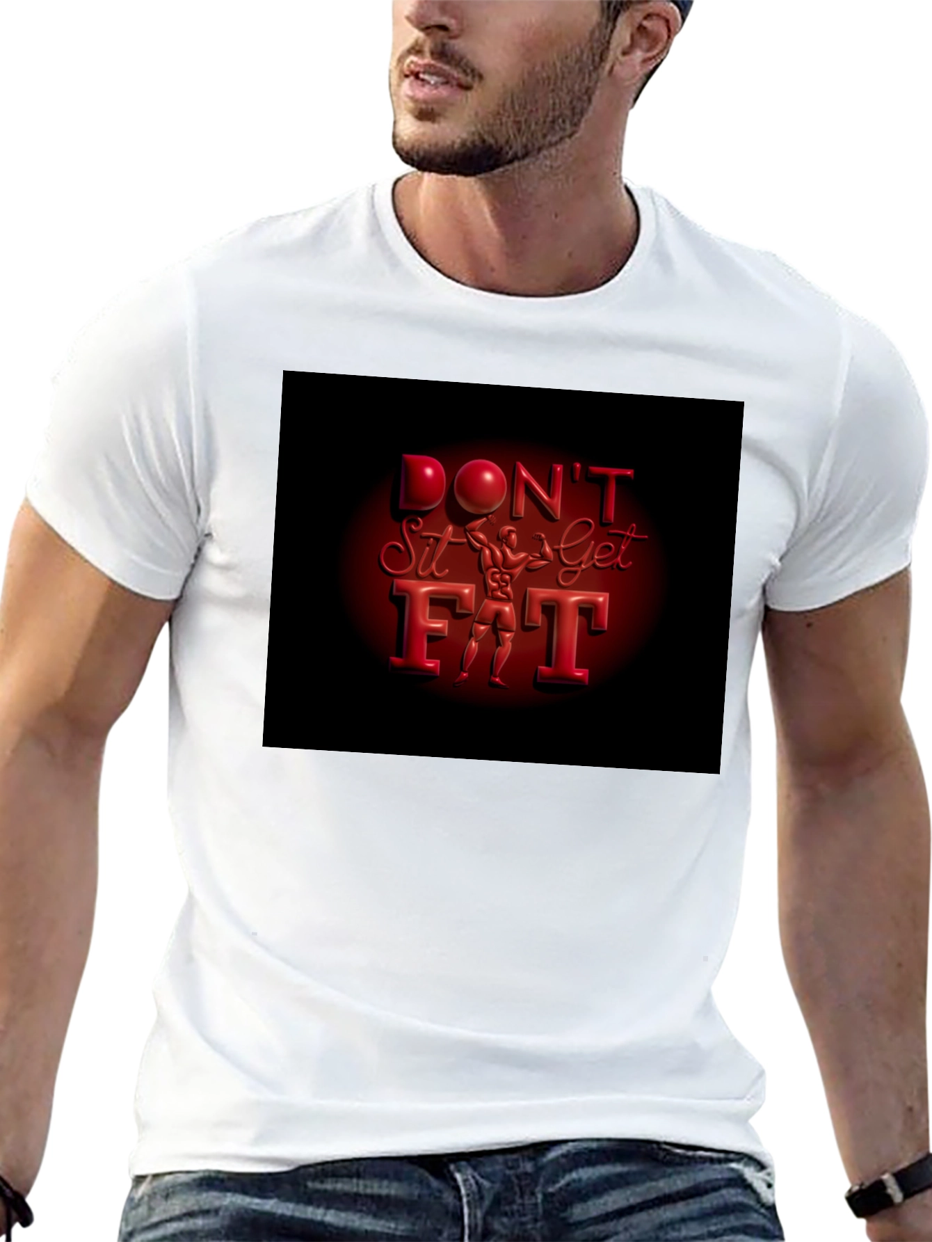 Dont Sit Get Fit Graphic Tee