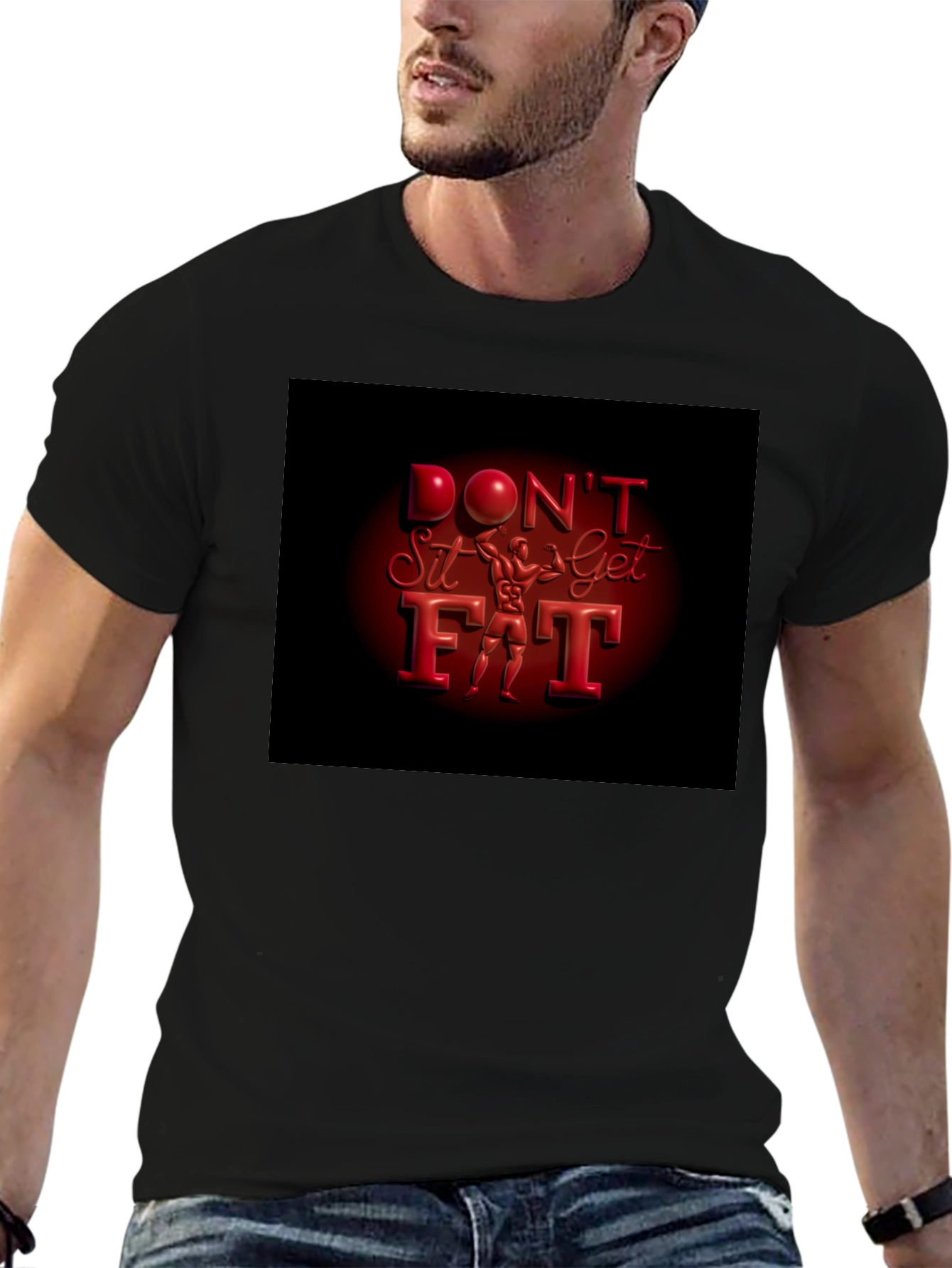 Dont Sit Get Fit Graphic Tee