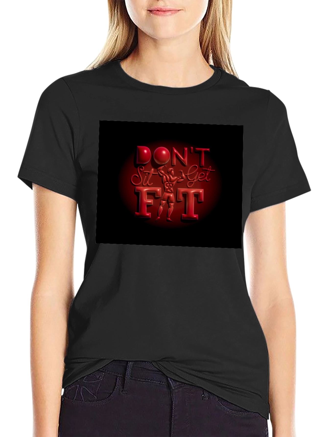 Dont Sit Get Fit Graphic Tee