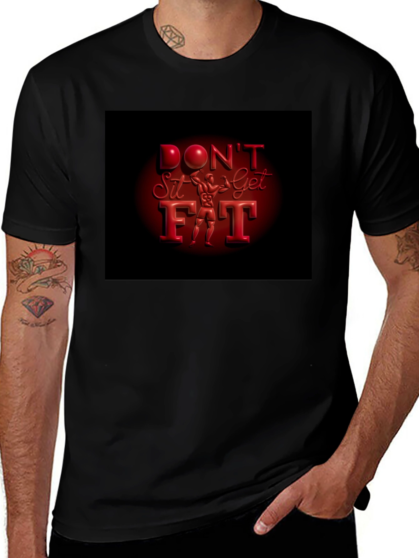 Dont Sit Get Fit Graphic Tee