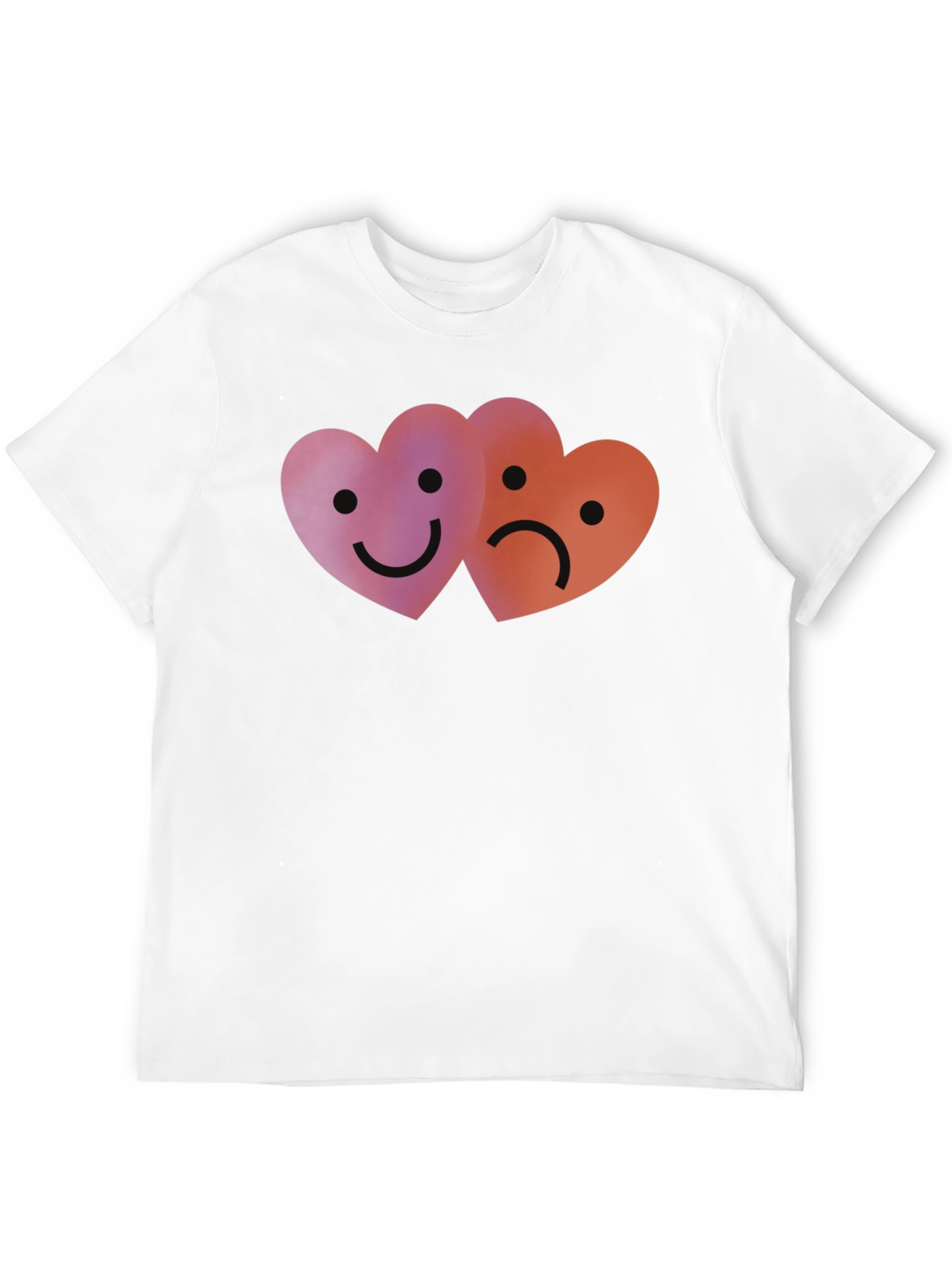 Emotional Hearts Graphic Black T-Shirt