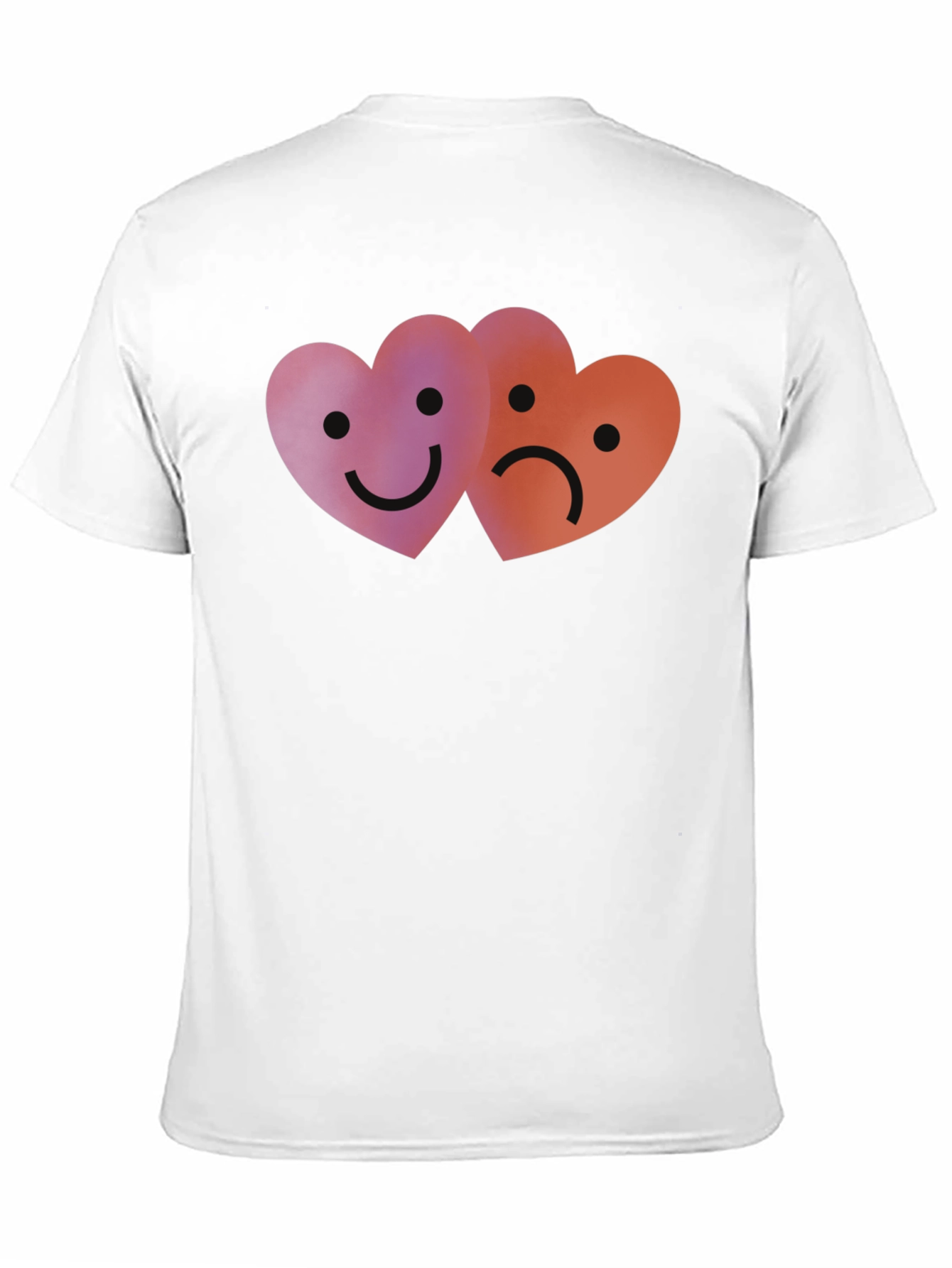 Emotional Hearts Graphic Black T-Shirt
