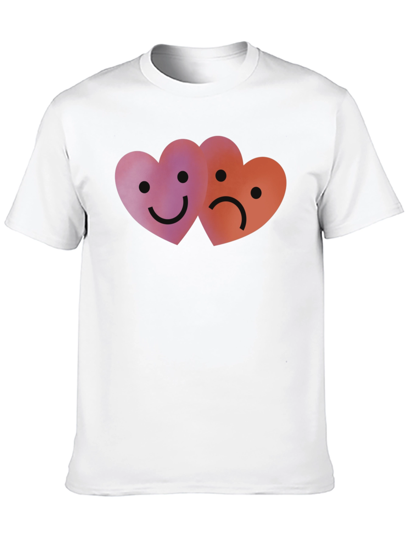 Emotional Hearts Graphic Black T-Shirt