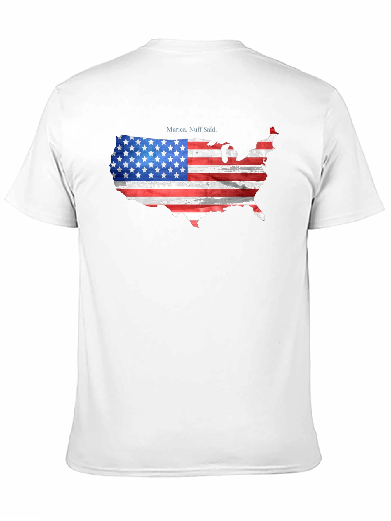 USA Flag Map Graphic Tee Patriotic Americana T-Shirt