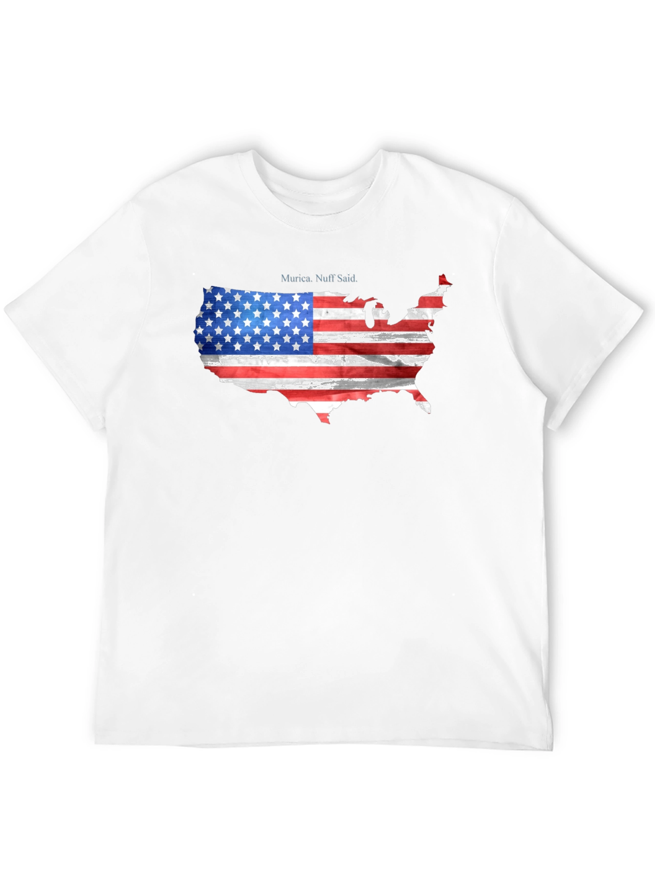 USA Flag Map Graphic Tee Patriotic Americana T-Shirt