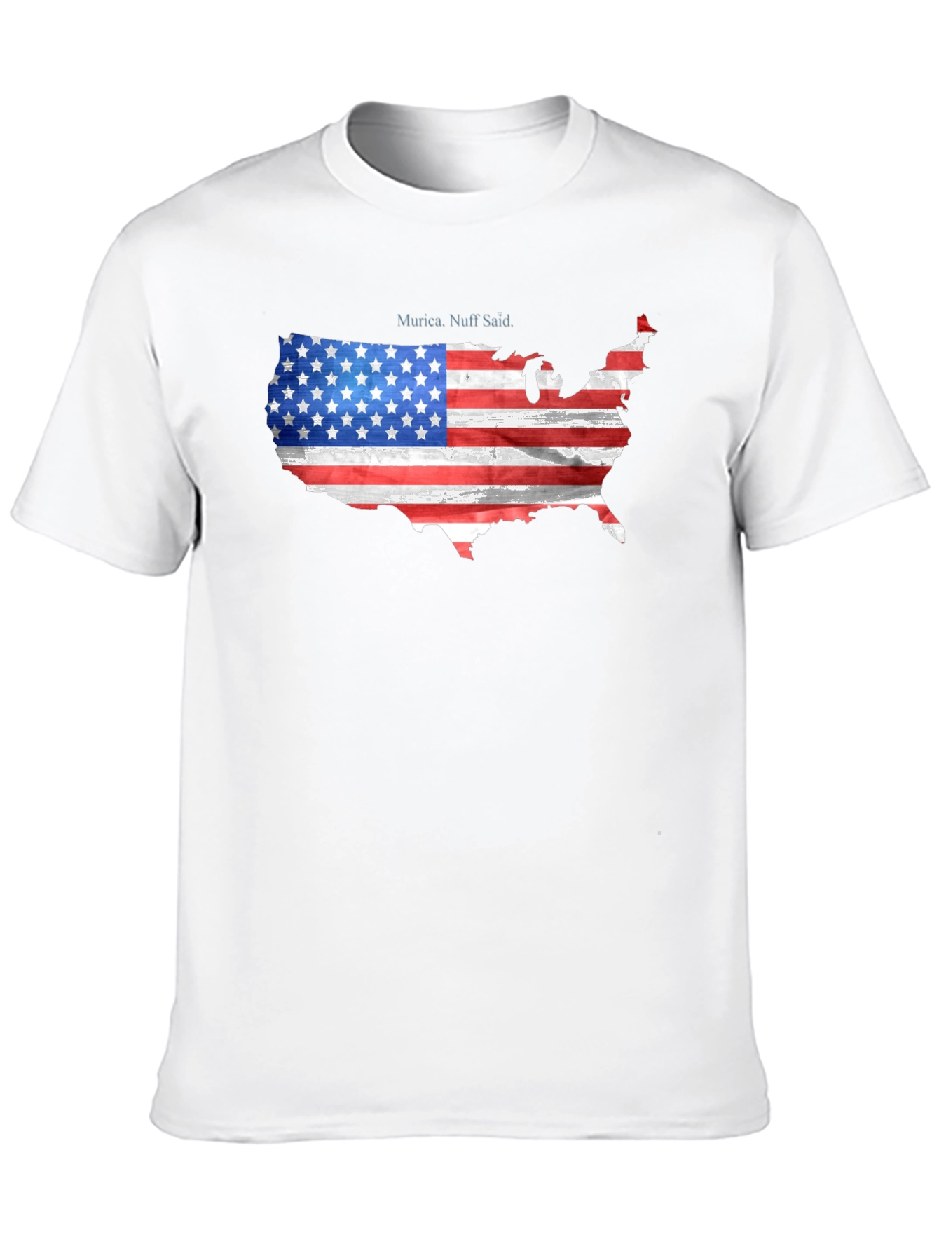 USA Flag Map Graphic Tee Patriotic Americana T-Shirt