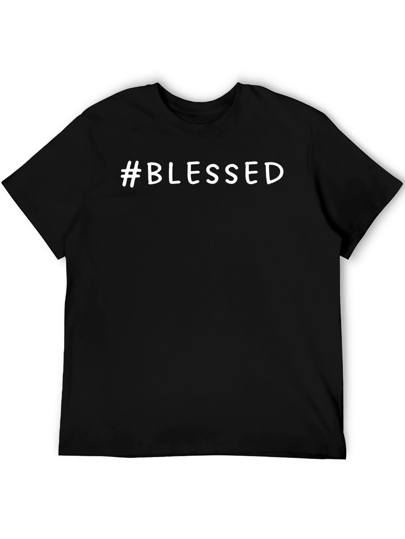 #Blessed Black T-Shirt - Trendy Graphic Tee