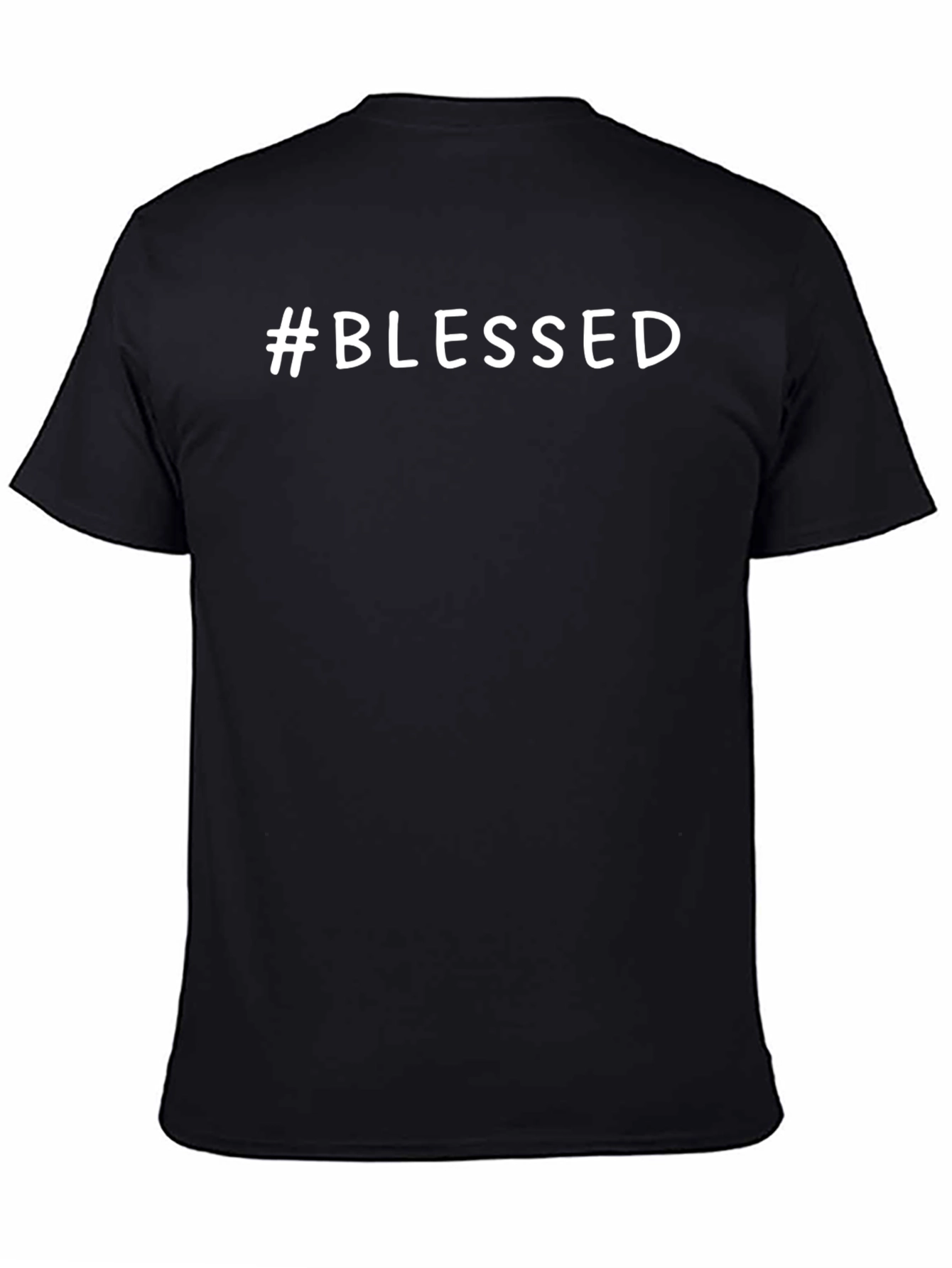 #Blessed Black T-Shirt - Trendy Graphic Tee