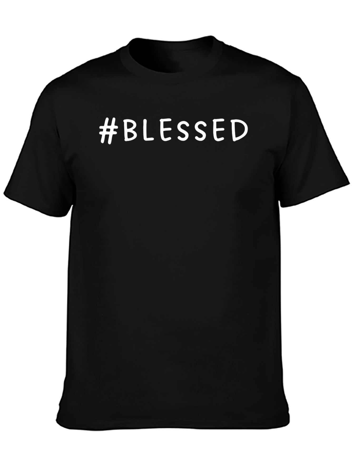 #Blessed Black T-Shirt - Trendy Graphic Tee