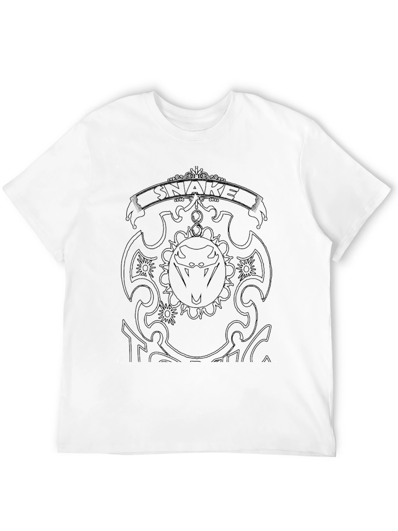 Snake Emblem T-Shirt - Black Cotton Tee