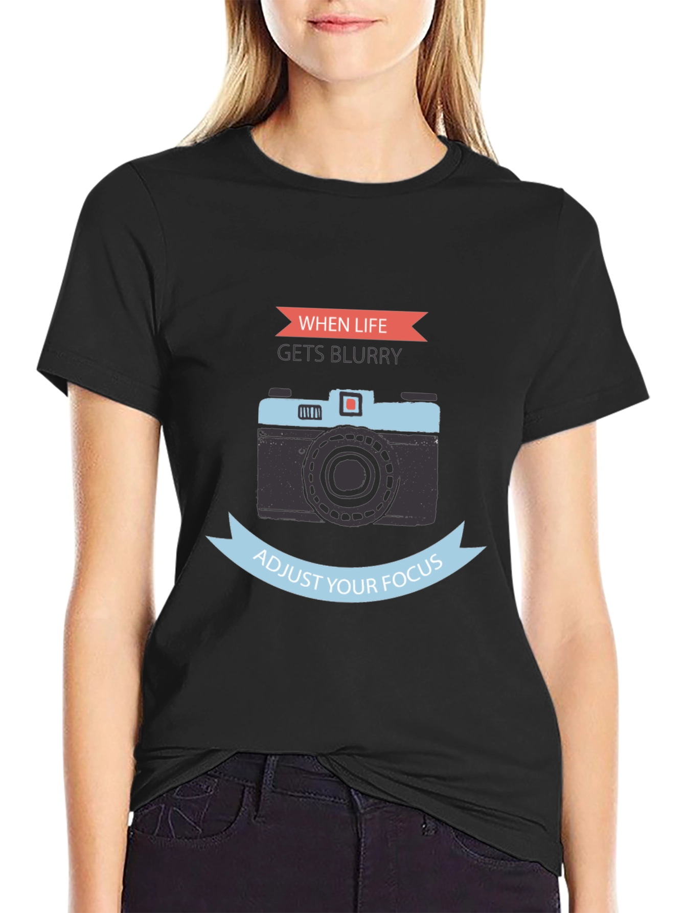 When Life Gets Blurry Camera Graphic T-Shirt