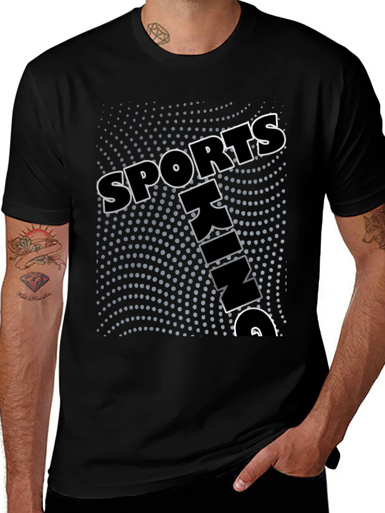 Mens Sports King Graphic Print T-Shirt