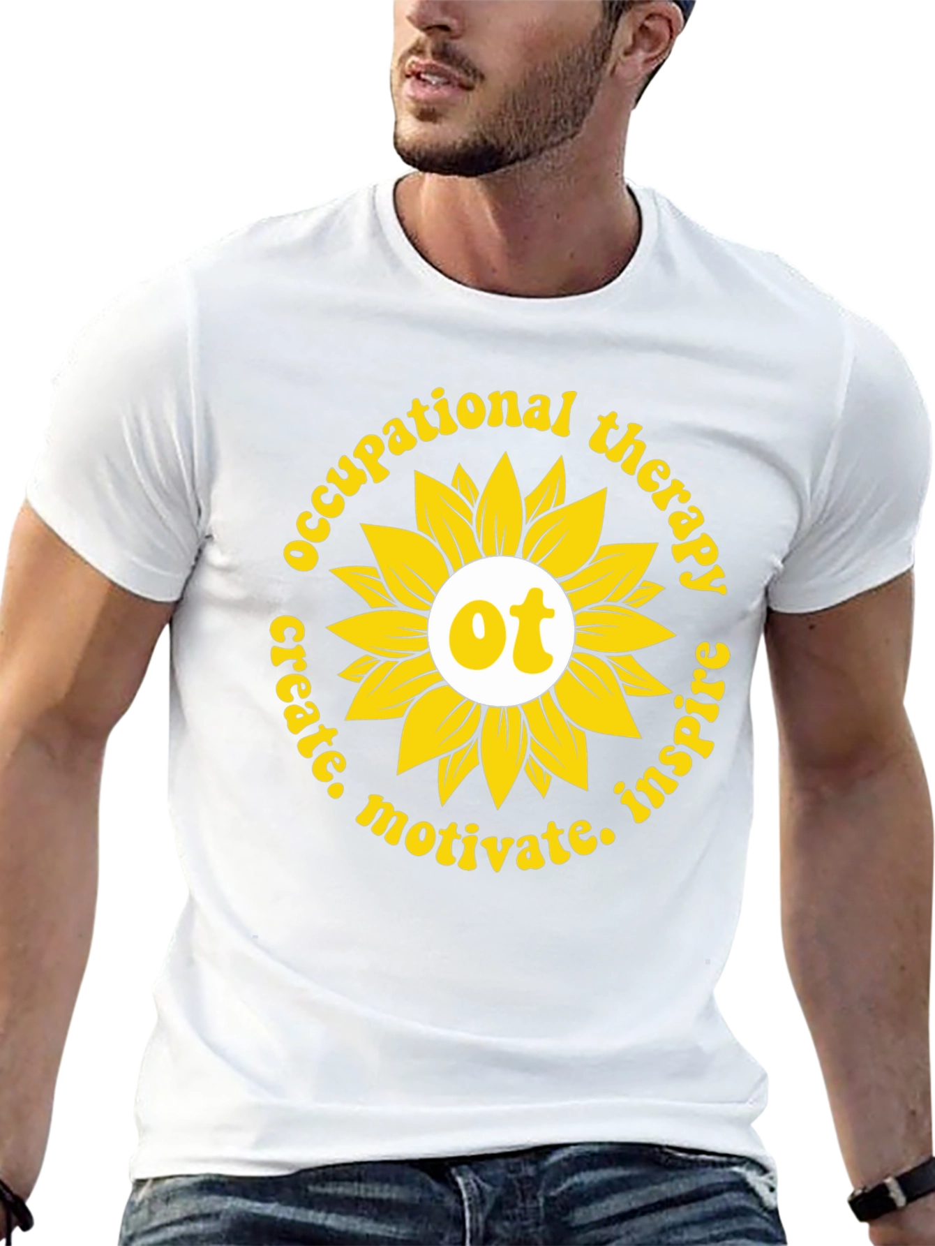 Occupational Therapy Sunflower Graphic T-Shirt