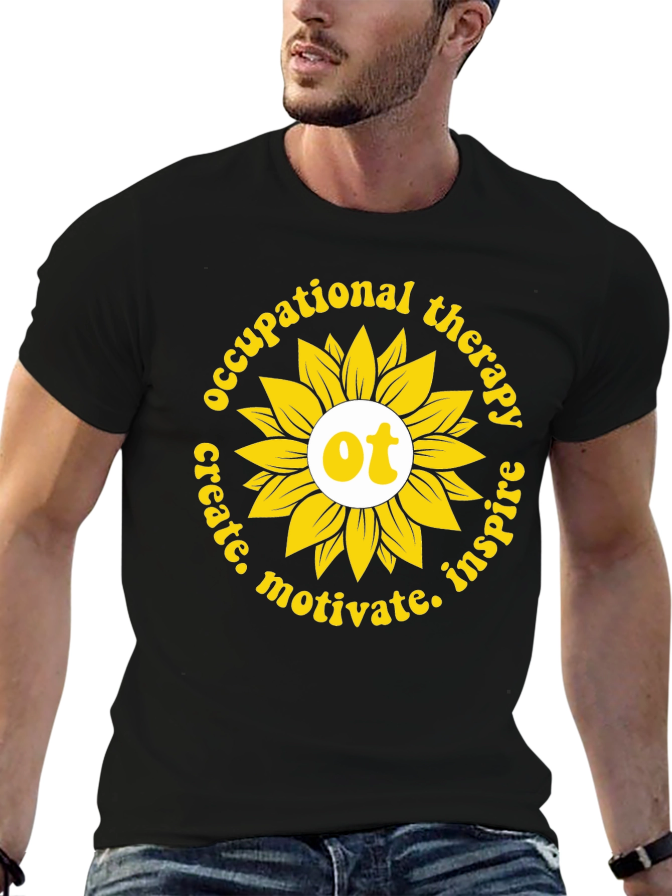 Occupational Therapy Sunflower Graphic T-Shirt