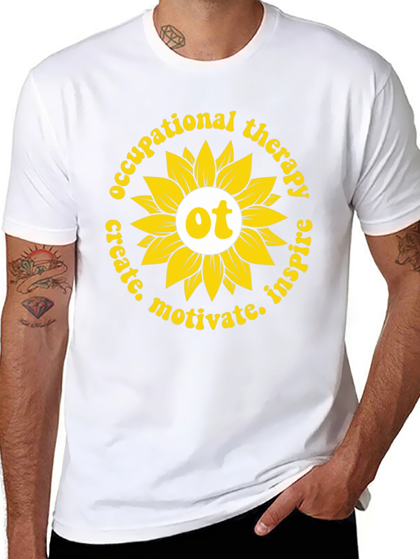 Occupational Therapy Sunflower Graphic T-Shirt