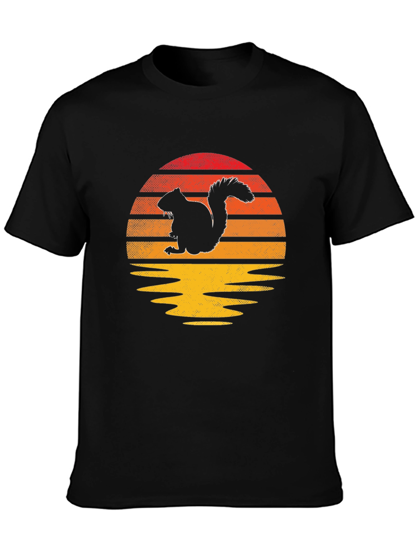 Squirrel Sunset Graphic Tee - Nature Lover Shirt